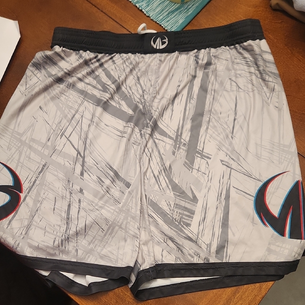 MoneyBall Men's Gray Patterned Shorts